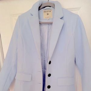 Powder blue blazer . Lined . Womens medium
